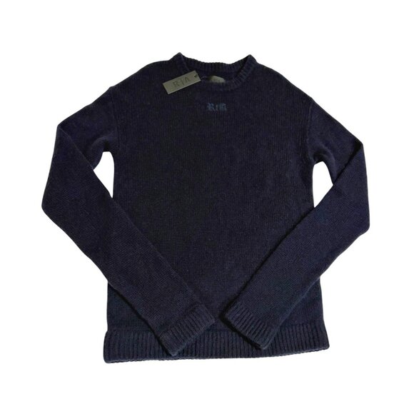 RtA 100% Cashmere Knit Sweater in Navy - Picture 1 of 8